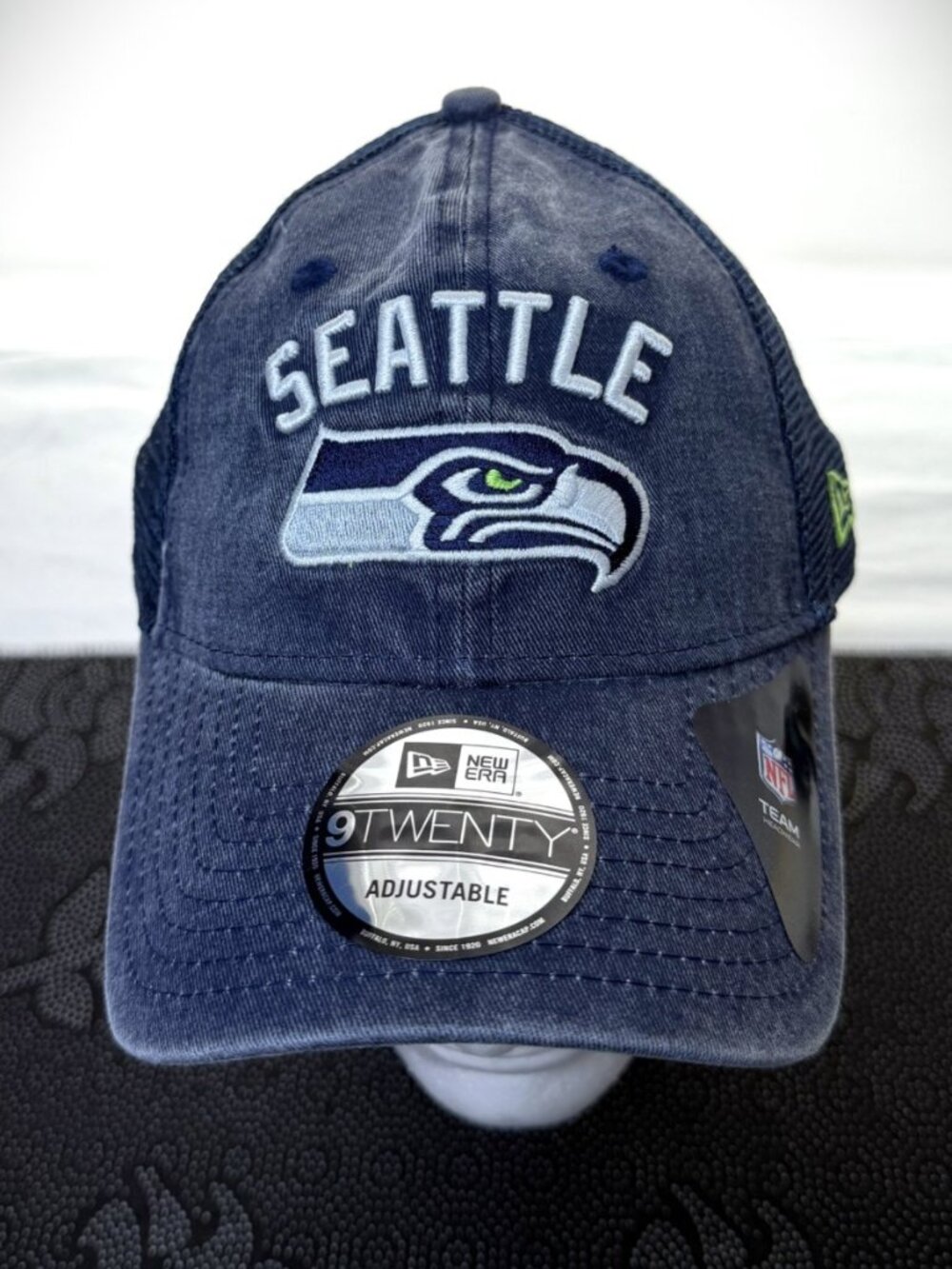 New Era 9Twenty Gray Seattle Seahawks Trucker Snapback Cap